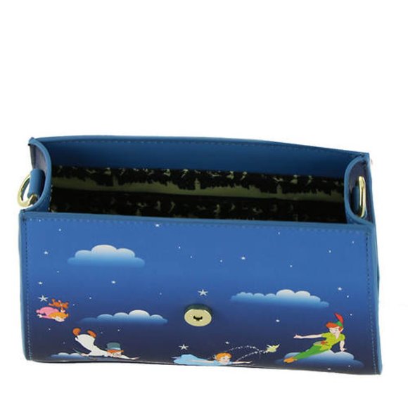 Loungefly Bags Peter Pan Clock Glow In The Dark Crossbody Bag By